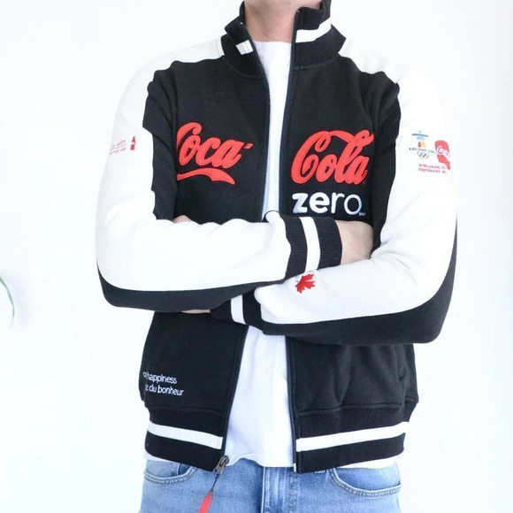 Coke Zero Black Zip Up Sweater Vancouver Olympics  2010 Size Medium - Picture 2 of 14